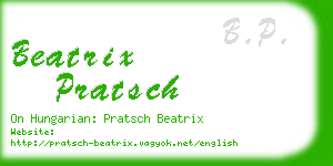 beatrix pratsch business card